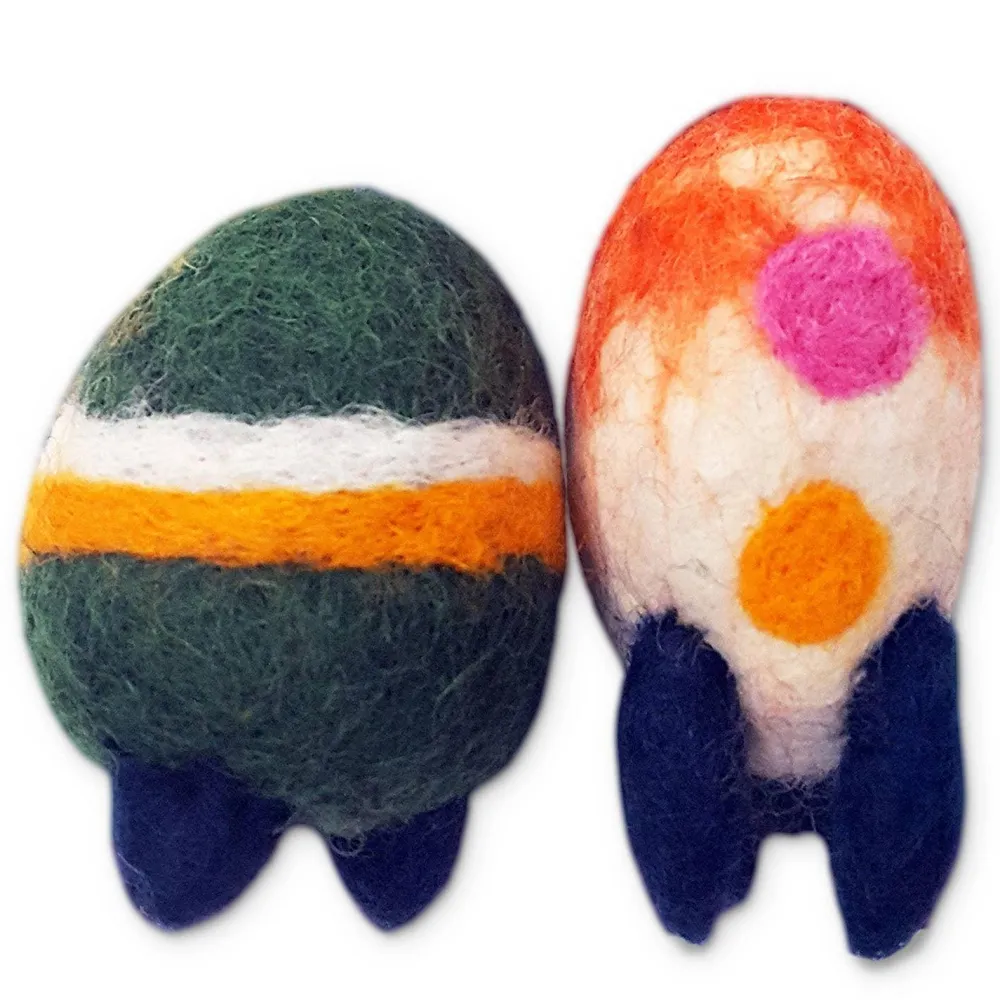 Dharma Dog Karma Cat Toys | Toys^Rocket Wool Cat Toy, 2-pk