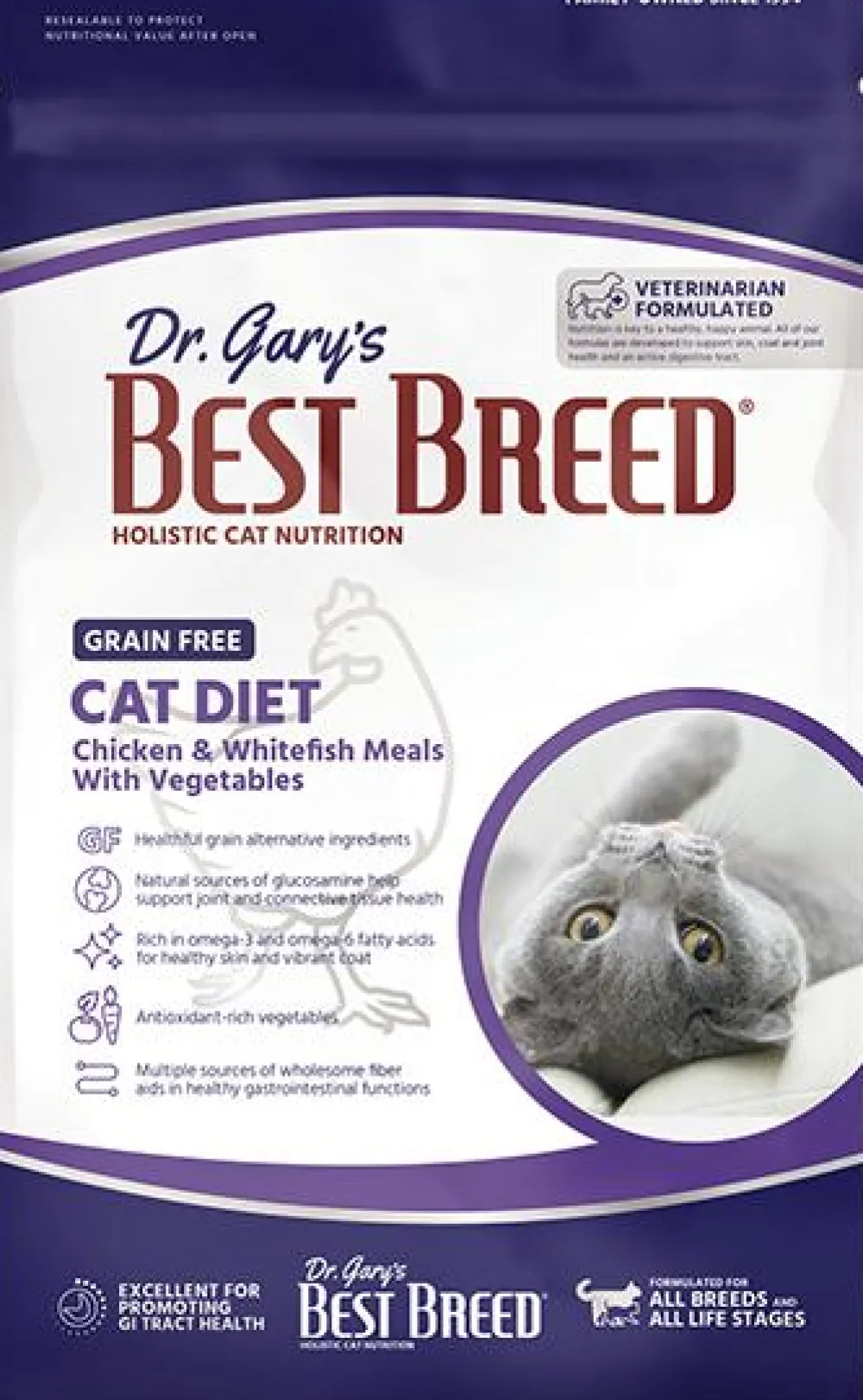 Dr. Gary's Best Breed Dry Food^Cat Diet Grain-Free Dry Cat Food, 4-lb