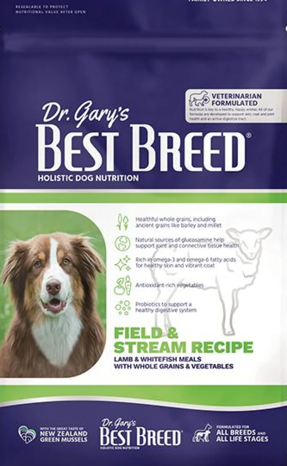 Dr. Gary's Best Breed Dry Food^Field & Stream Recipe Dry Dog Food, 4-lb