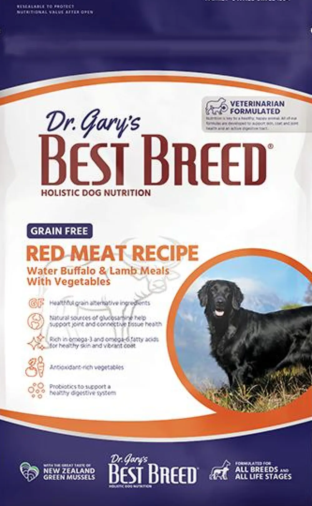 Dr. Gary's Best Breed Dry Food^Red Meat Recipe Grain-Free Dry Dog Food, 4-lb