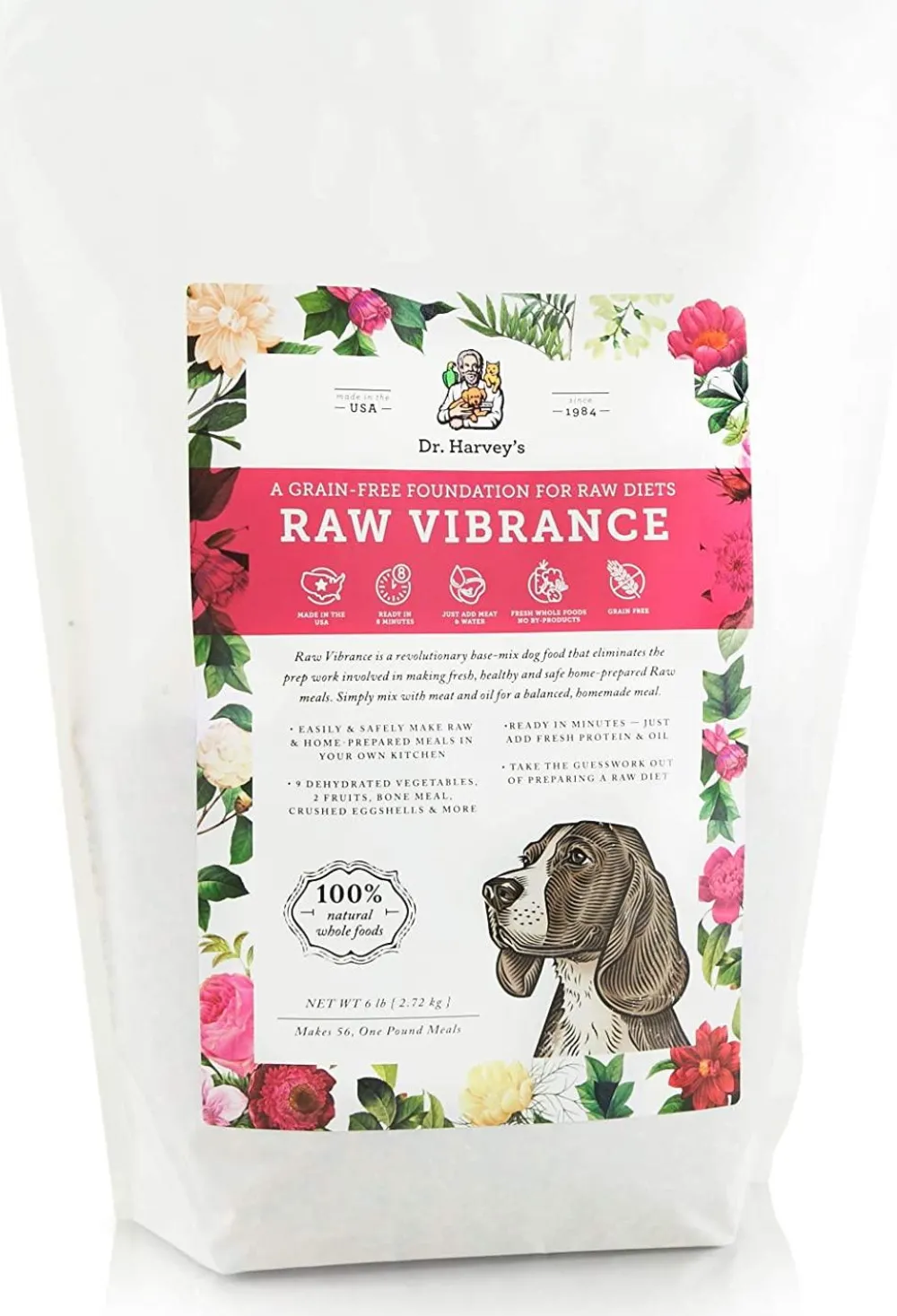 Dr. Harvey's Air-Dried & Dehydrated Food^Raw Vibrance Dehydrated Dog Food, 6-lb