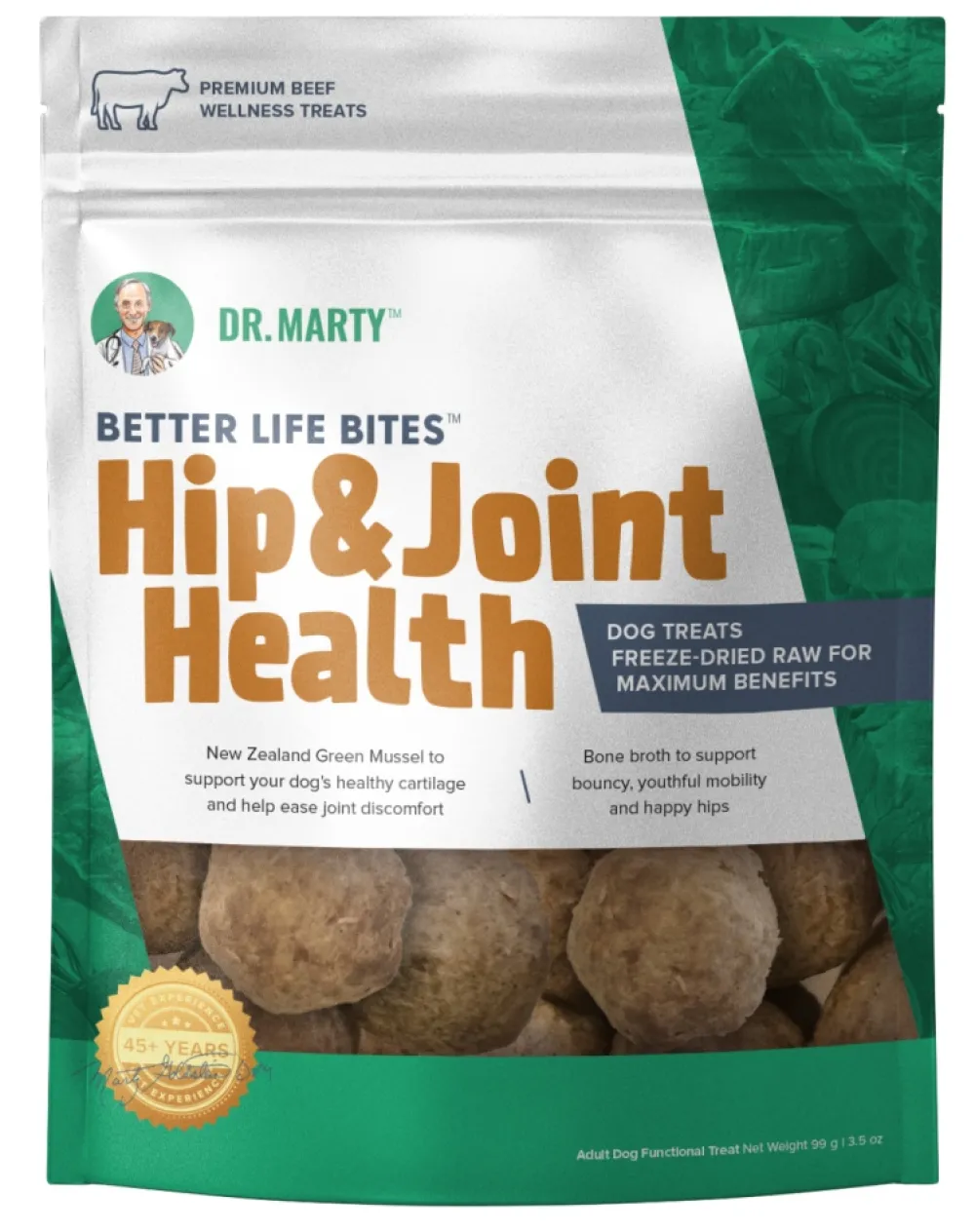 Dr. Marty Freeze-Dried Treats^Better Life Bites Hip & Joint Freeze-Dried Dog Treats, 3.5-oz