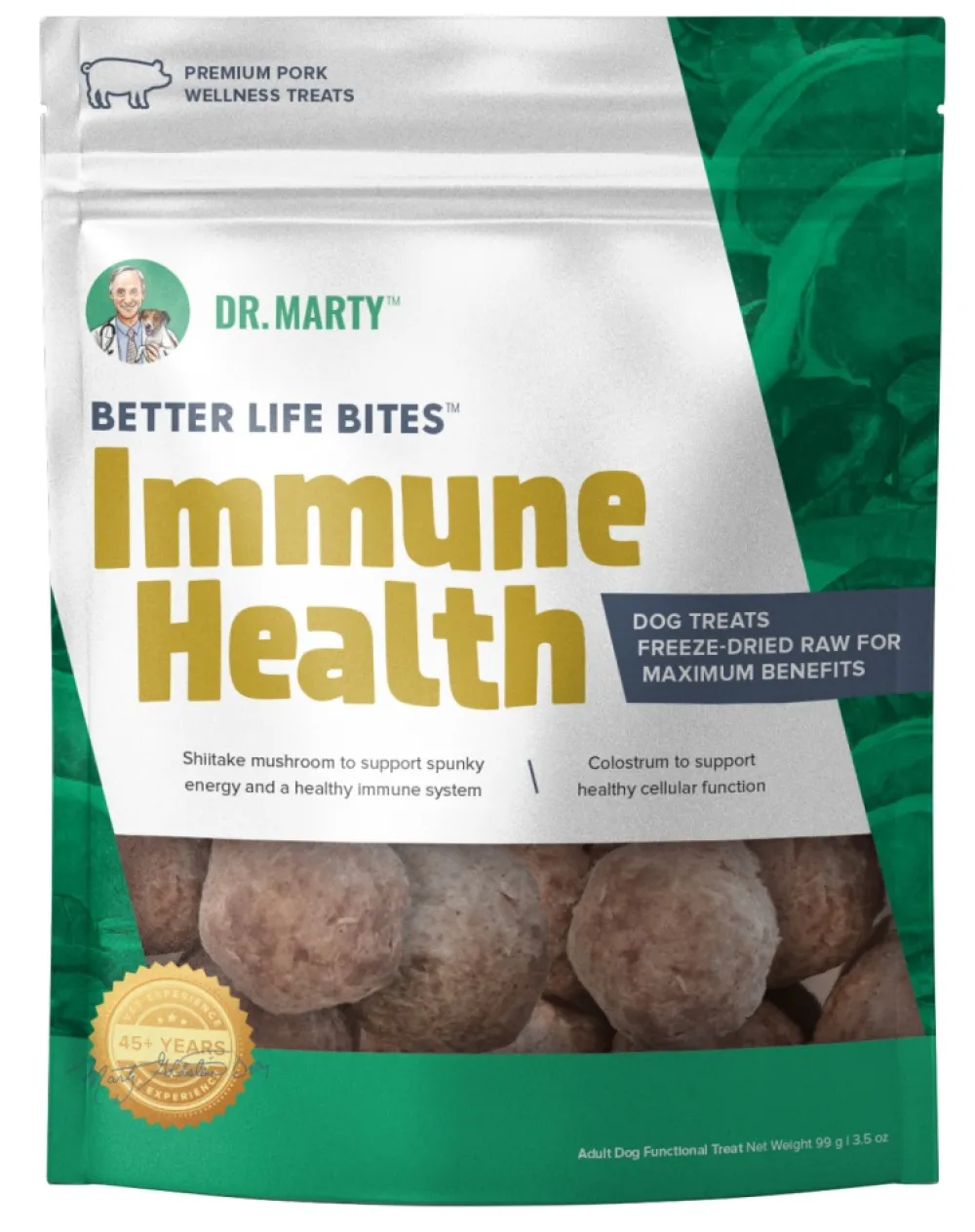 Dr. Marty Freeze-Dried Treats^Better Life Bites Immune Health Freeze-Dried Dog Treats, 3.5-oz