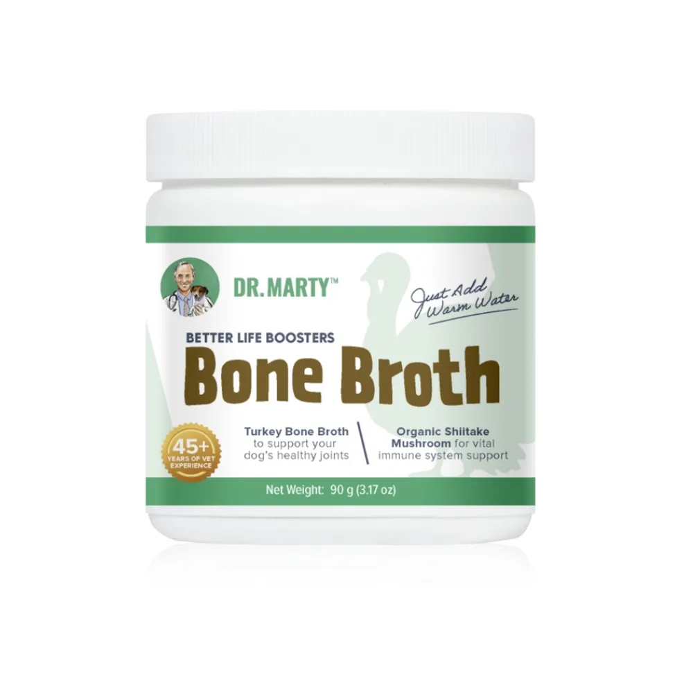 Dr. Marty Food Toppings | Broth^Better Life Boosters Bone Broth for Dogs, 3.17-oz