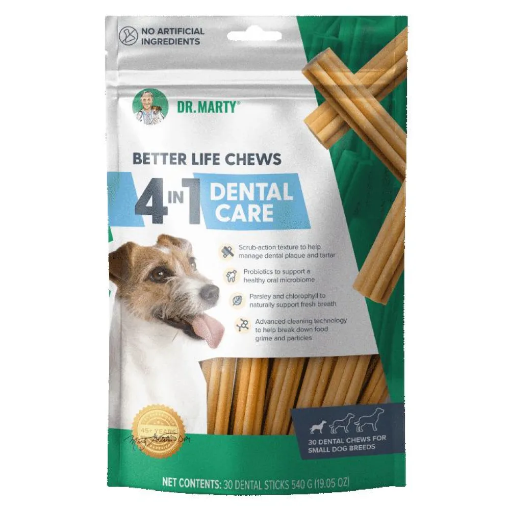 Dr. Marty Dental & Hard Chews^Better Life Chews 4-in-1 Dental Care for Small Breed Dogs, 19.05-oz
