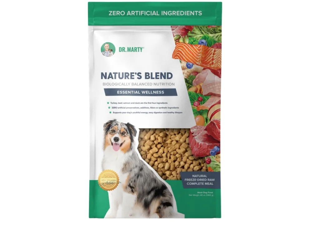 Dr. Marty Freeze-Dried Food^Nature's Blend Essential Wellness Freeze-Dried Dog Food, 48-oz