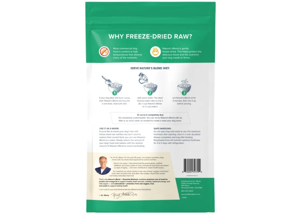 Dr. Marty Freeze-Dried Food^Nature's Blend Essential Wellness Freeze-Dried Dog Food, 48-oz