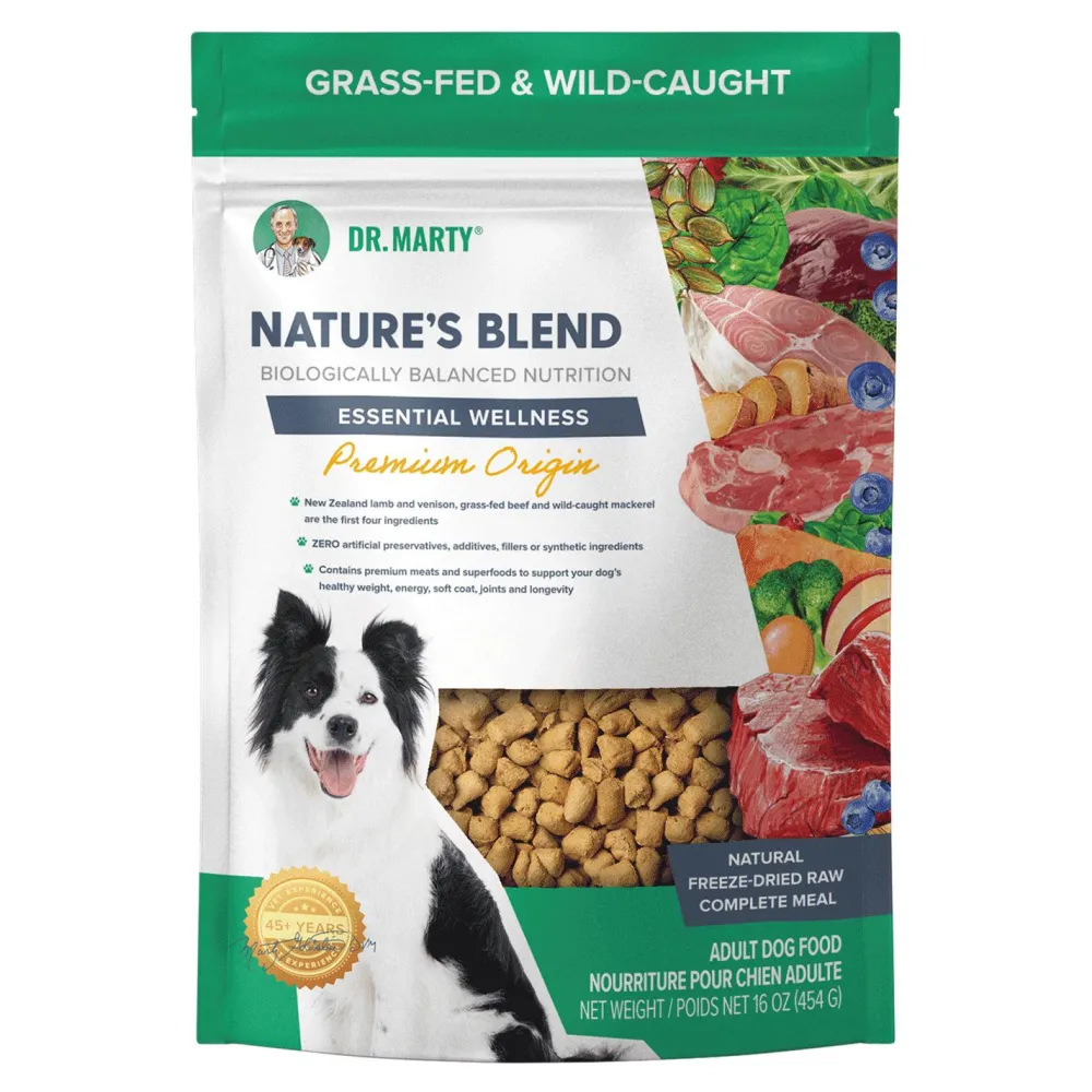 Dr. Marty Freeze-Dried Food^Nature's Blend Essential Wellness Premium Origin Freeze-Dried Dog Food, 16-oz