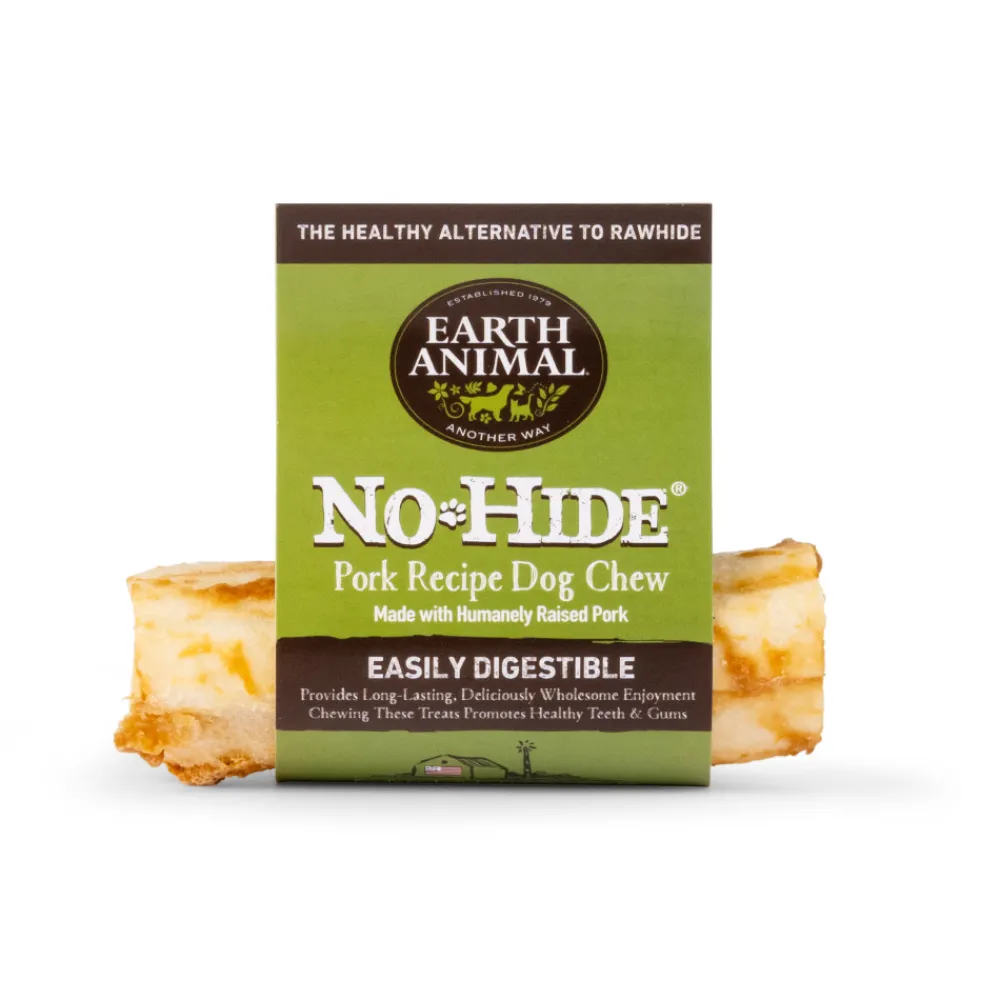 Earth Animal Bully Sticks & Natural Chews^No-Hide Pork Chew Dog Treat, Small