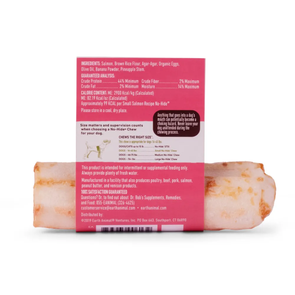 Earth Animal Bully Sticks & Natural Chews^No-Hide Salmon Chew Dog Treat, Small