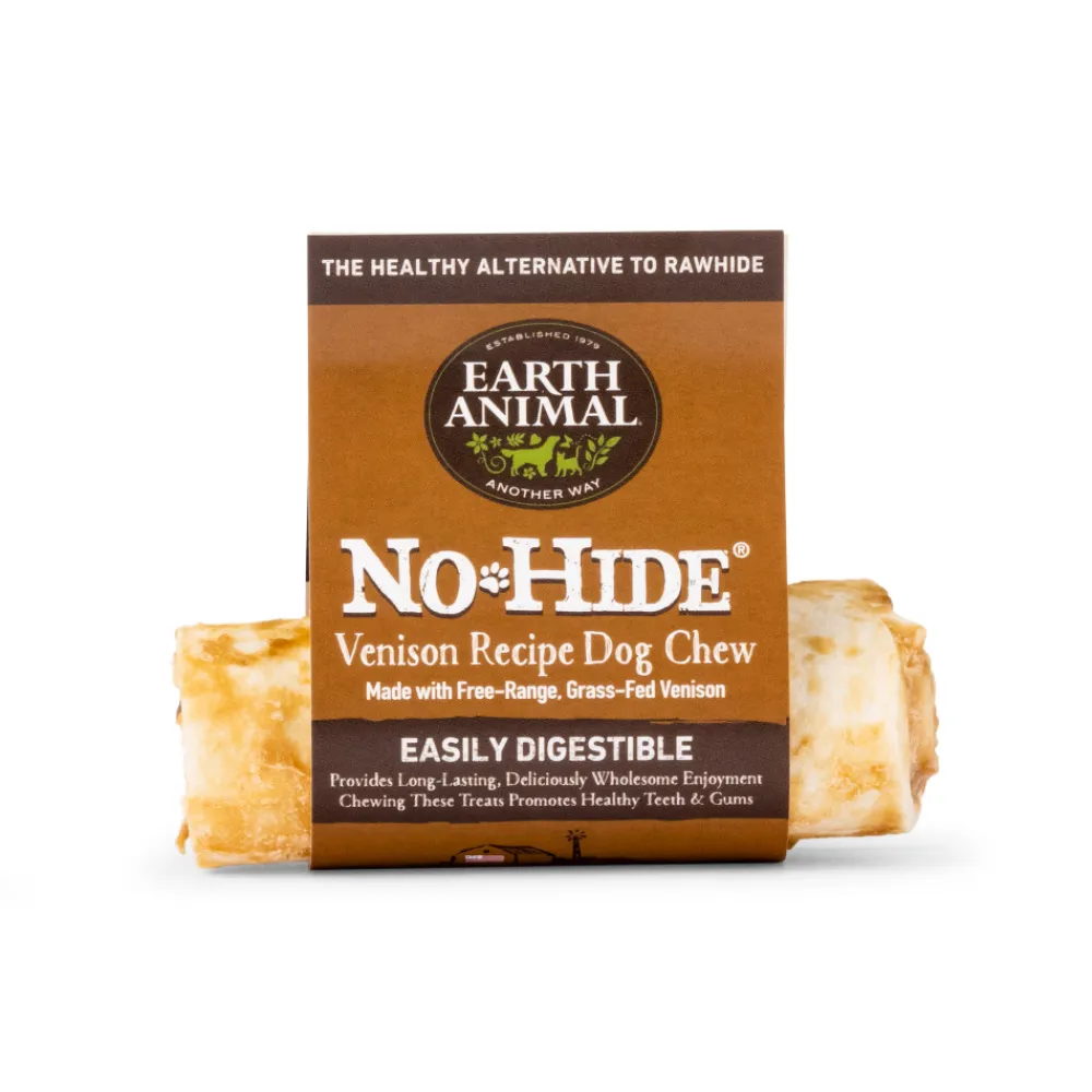 Earth Animal Bully Sticks & Natural Chews^No-Hide Venison Chew Dog Treat, Small