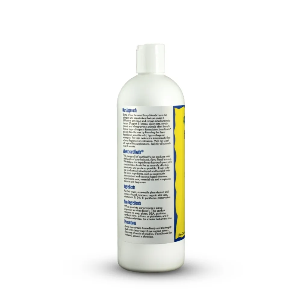 Earthbath Grooming | Grooming^Hypo-Allergenic Shampoo for Dogs & Cats, Fragrance Free, 16-oz