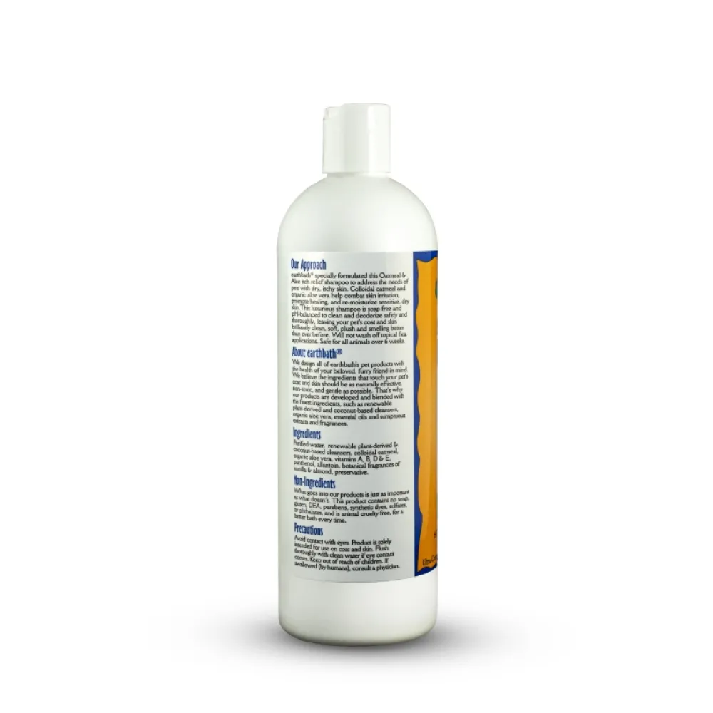 Earthbath Grooming | Grooming^Oatmeal & Aloe Shampoo for Dogs & Cats, Vanilla & Almond, 16-oz