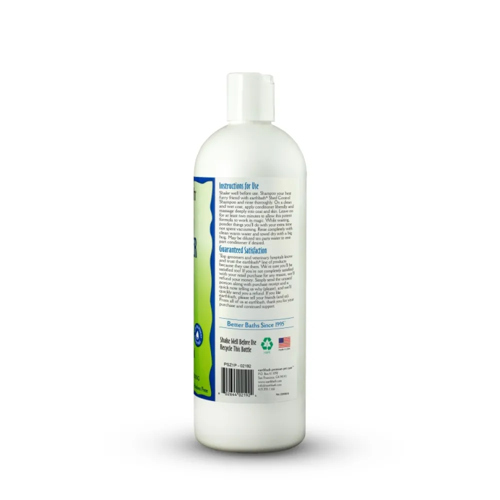 Earthbath Grooming | Grooming^Shed Control Conditioner for Dogs & Cats, Green Tea & Awapuhi, 16-oz