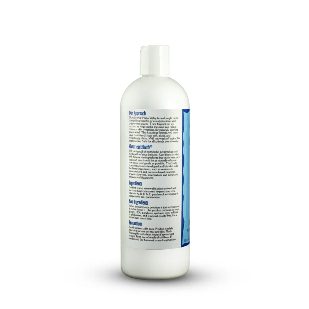 Earthbath Grooming | Grooming^Soothing Stress Relief Shampoo for Dogs & Cats, Eucalyptus & Peppermint, 16-oz
