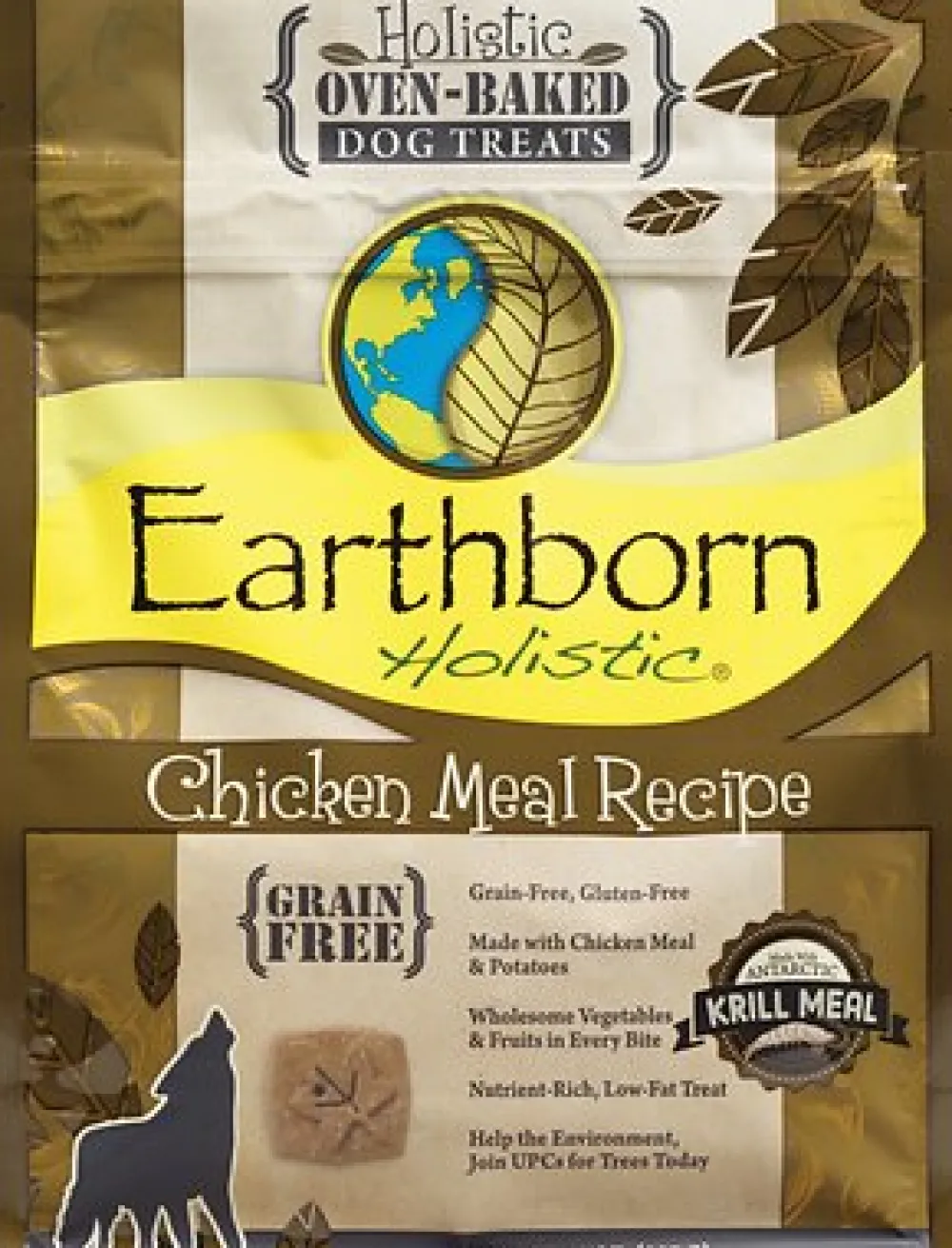 Earthborn Biscuits & Crunchy Treats^Holistic Grain-Free Chicken Meal Recipe Dog Treats, 14-oz