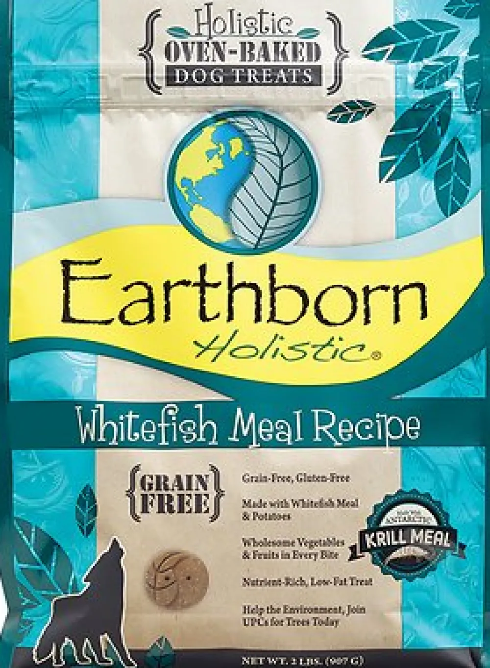 Earthborn Biscuits & Crunchy Treats^Holistic Grain-Free Whitefish Meal Recipe Dog Treats, 2-lb