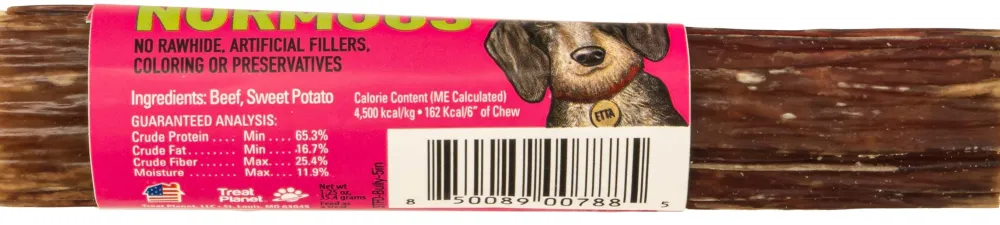 Etta Says! Bully Sticks & Natural Chews^Esopha-Normous Stuffed Bully Stick Dog Treats, 5-in, 1-count