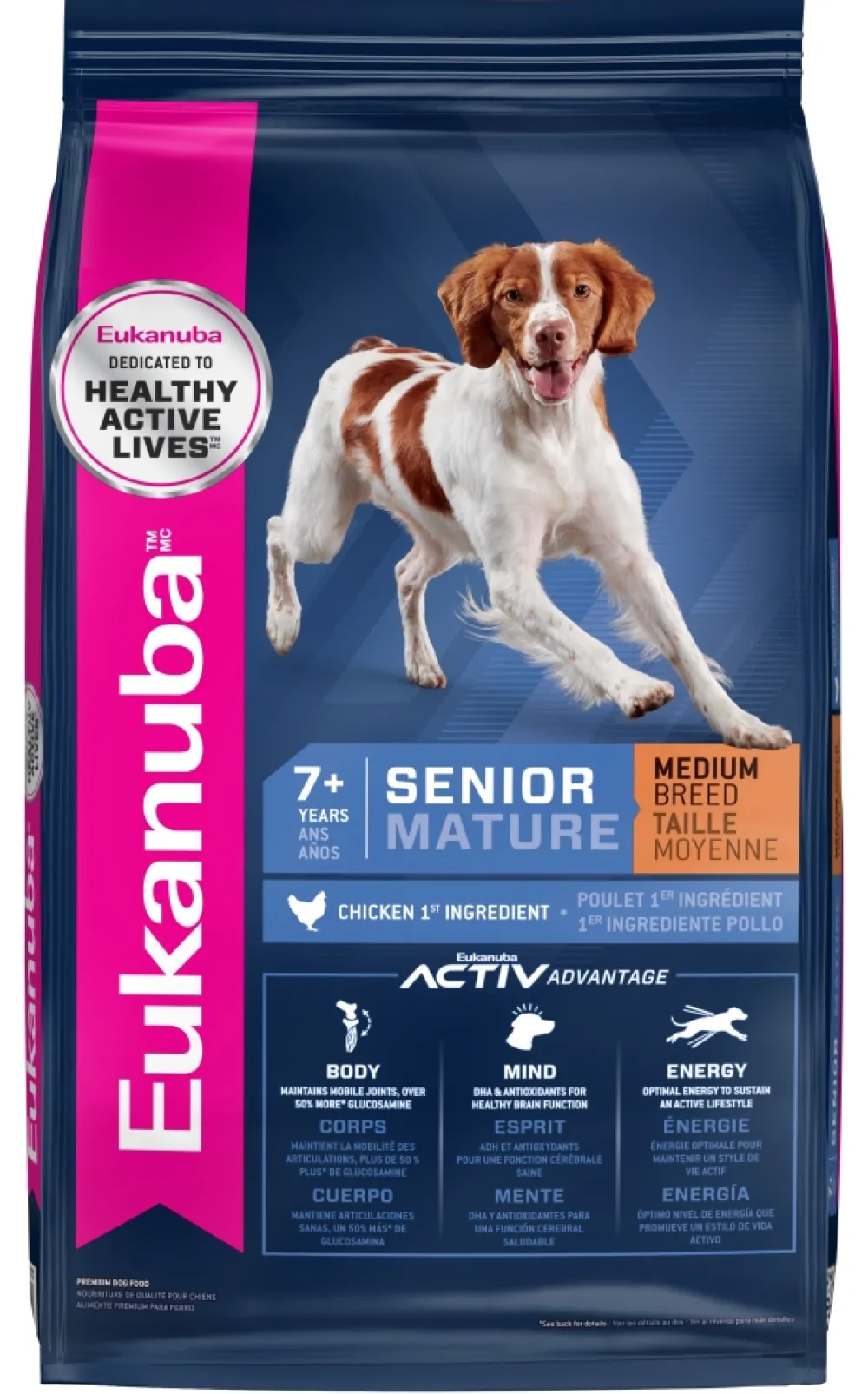 Eukanuba Dry Food^Senior Medium Breed Chicken 1st Ingredient Dry Dog Food, 15-lb
