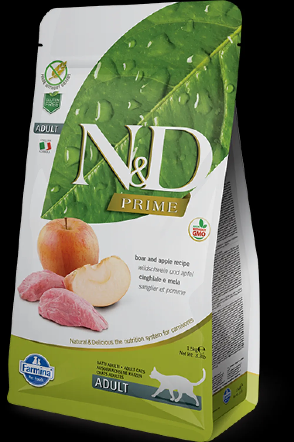 Farmina Dry Food^N&D Prime Boar & Apple Dry Cat Food, 3.3-lb