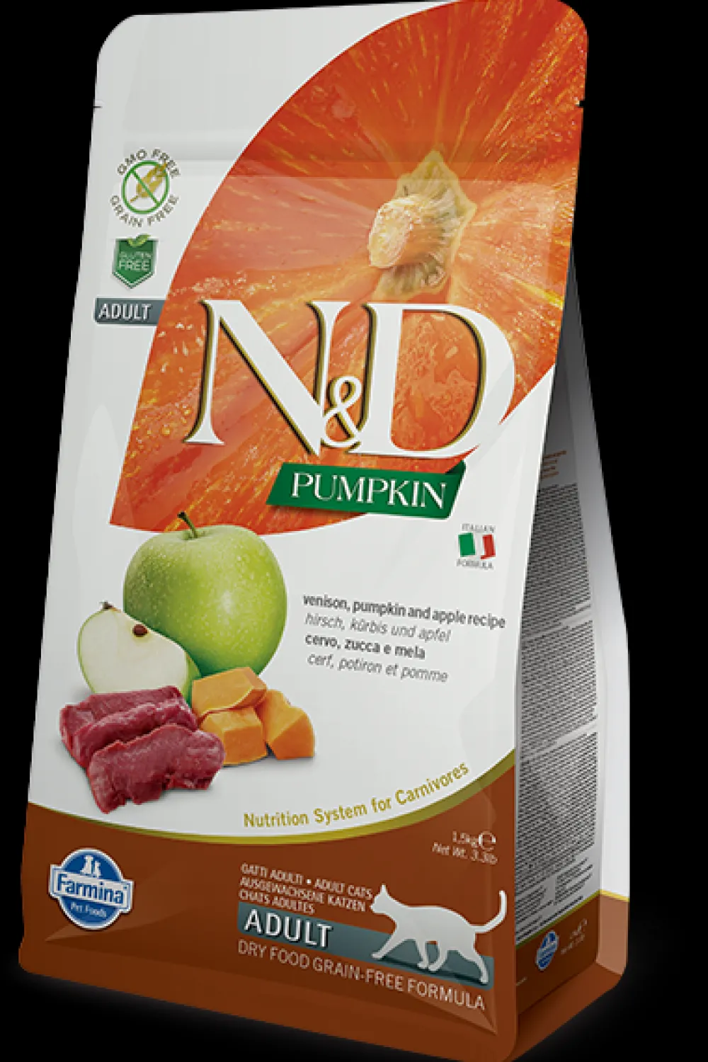 Farmina Dry Food^N&D Pumpkin Venison & Apple Dry Cat Food, 3.3-lb