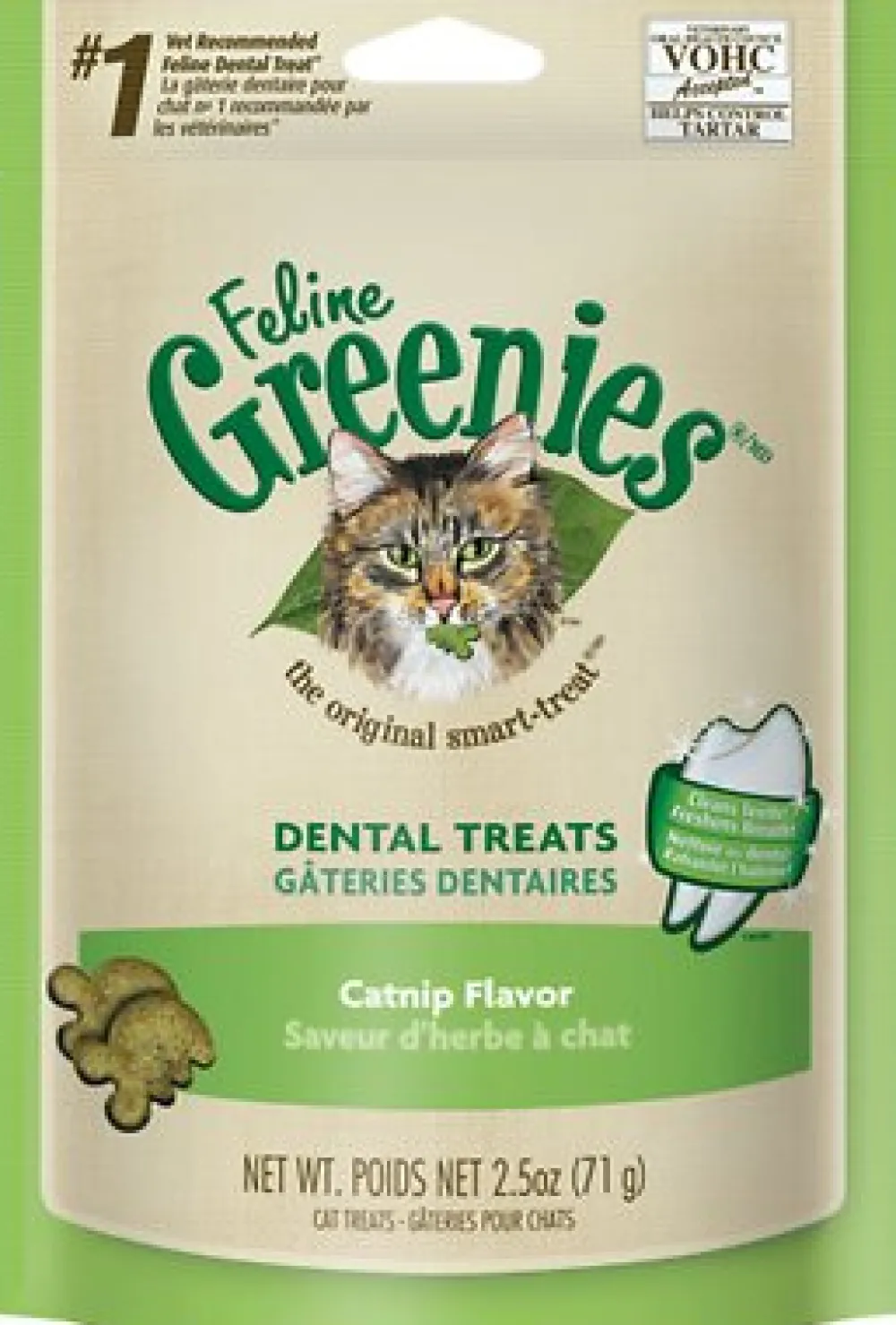 Greenies Crunchy Treats | Dental Care^Feline Dental Treats Catnip Flavor Cat Treats, 2.1-oz