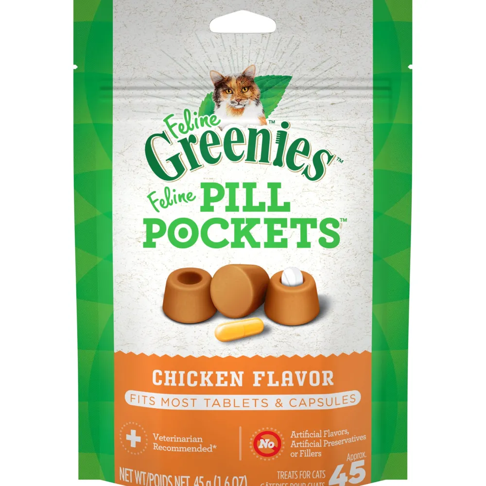 Greenies Healthcare | Healthcare^Feline Pill Pockets Chicken Flavor Cat Treats, 45-count