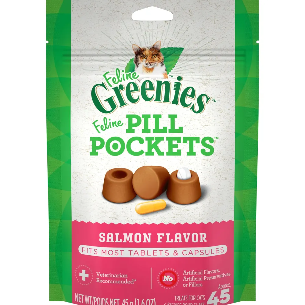 Greenies Healthcare | Healthcare^Feline Pill Pockets Salmon Flavor Cat Treats, 45-count