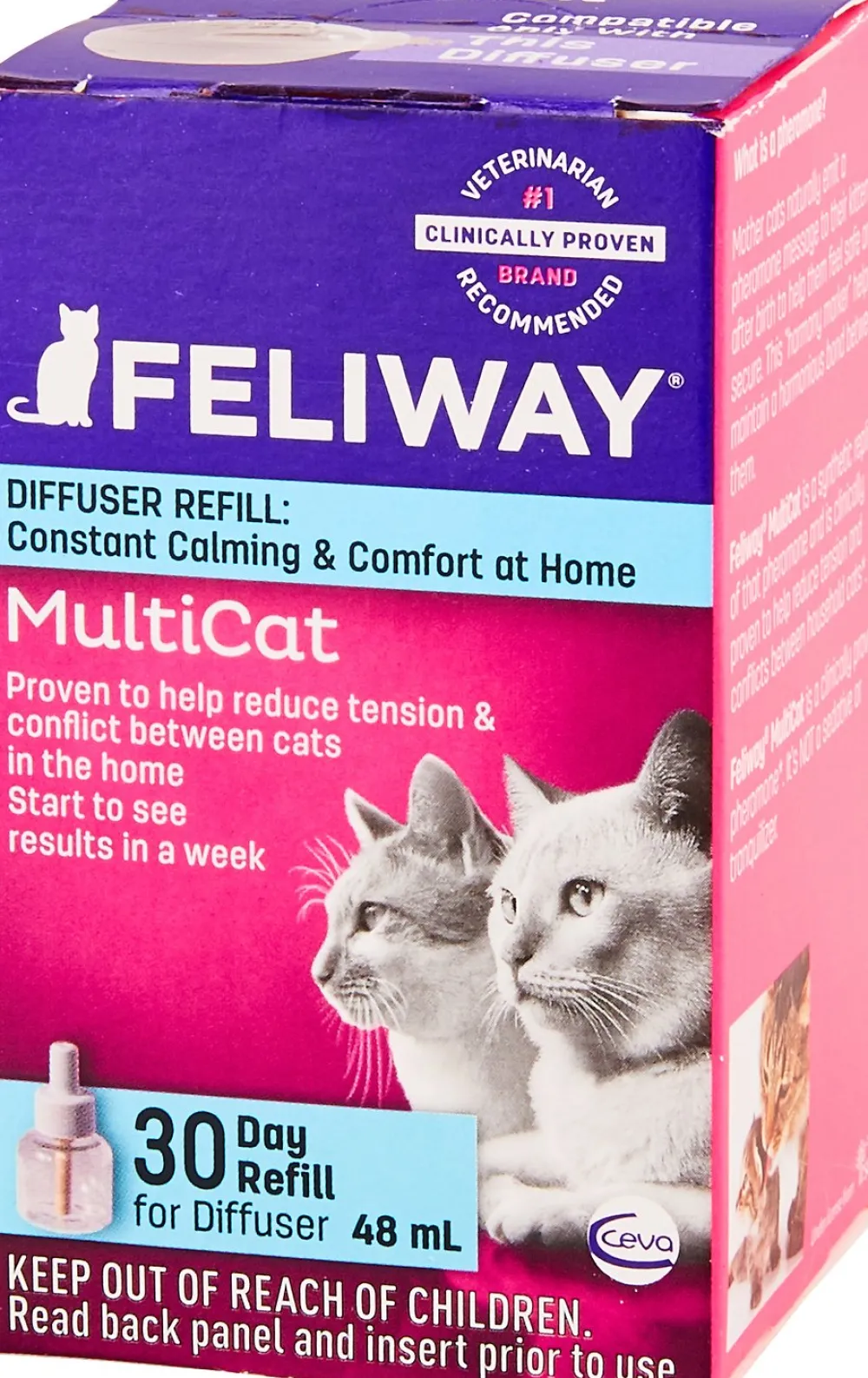 Feliway Healthcare | Healthcare^MultiCat 30 Day Diffuser Refill, 48-ml