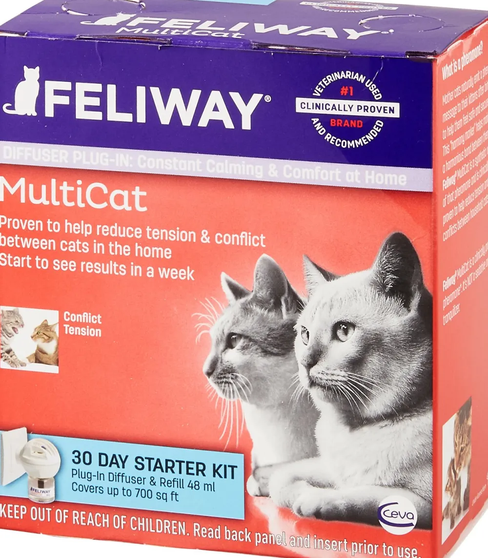 Feliway Healthcare | Healthcare^MultiCat 30 Day Starter Kit Plug-In Diffuser & Refill, 48-ml