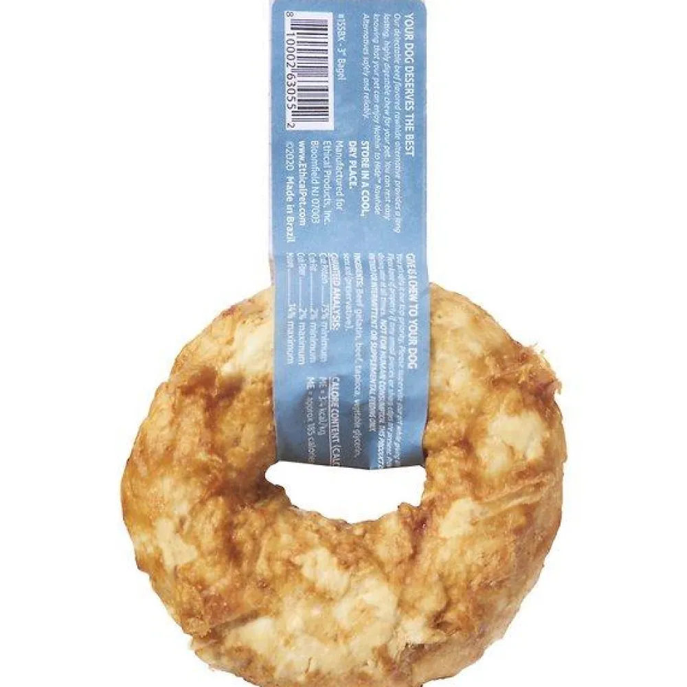 Fieldcrest Farms Bully Sticks & Natural Chews^Nothin' to Hide Bagel Beef Dog Treats, 3-in