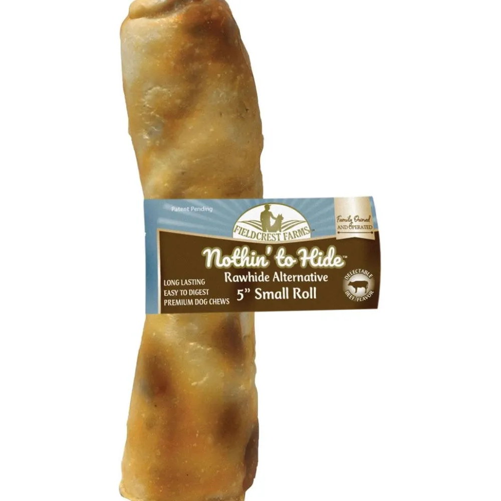 Fieldcrest Farms Bully Sticks & Natural Chews^Nothin' to Hide Beef Roll Dog Treats, 5-in