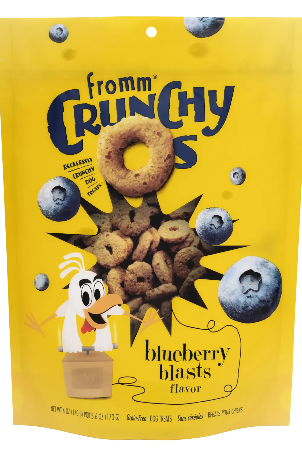 Fromm Biscuits & Crunchy Treats^Crunchy O's Blueberry Blast Dog Treats, 6-oz