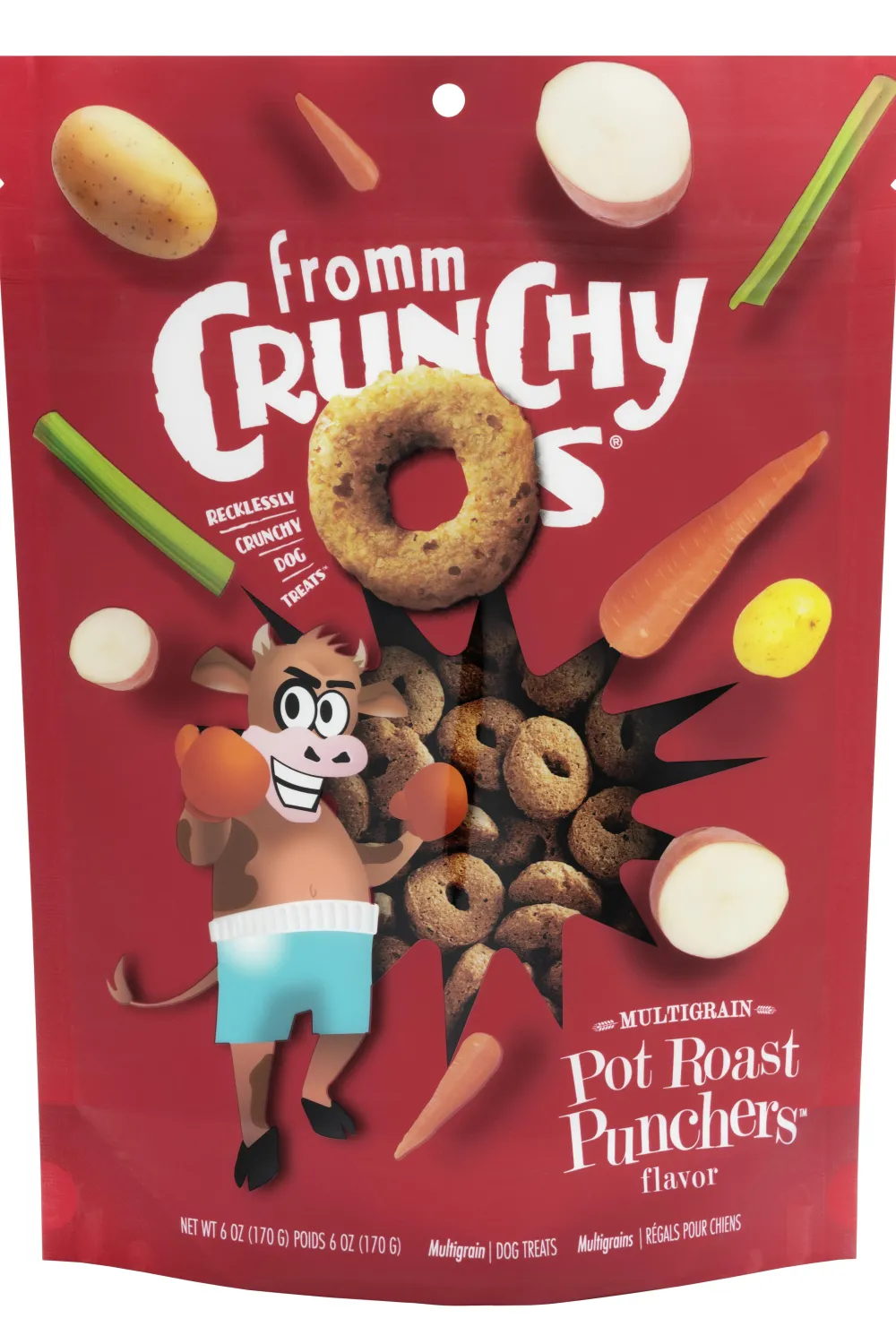 Fromm Biscuits & Crunchy Treats^Crunchy O's Pot Roast Punchers Dog Treats, 6-oz