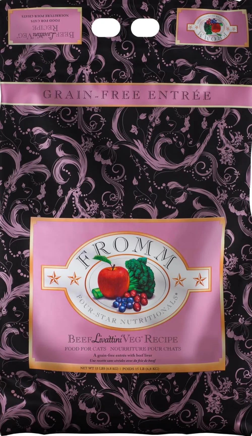 Fromm Dry Food^Four-Star Nutritionals Beef Livattini Veg Dry Cat Food, 4-lb
