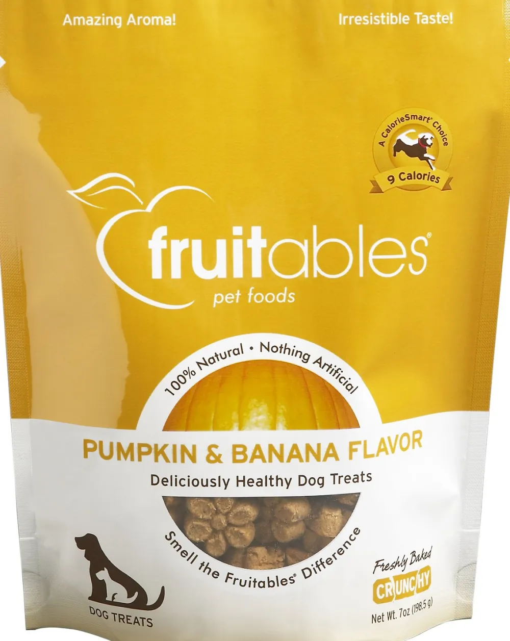 Fruitables Biscuits & Crunchy Treats^Pumpkin & Banana Flavor Crunchy Dog Treats, 7-oz