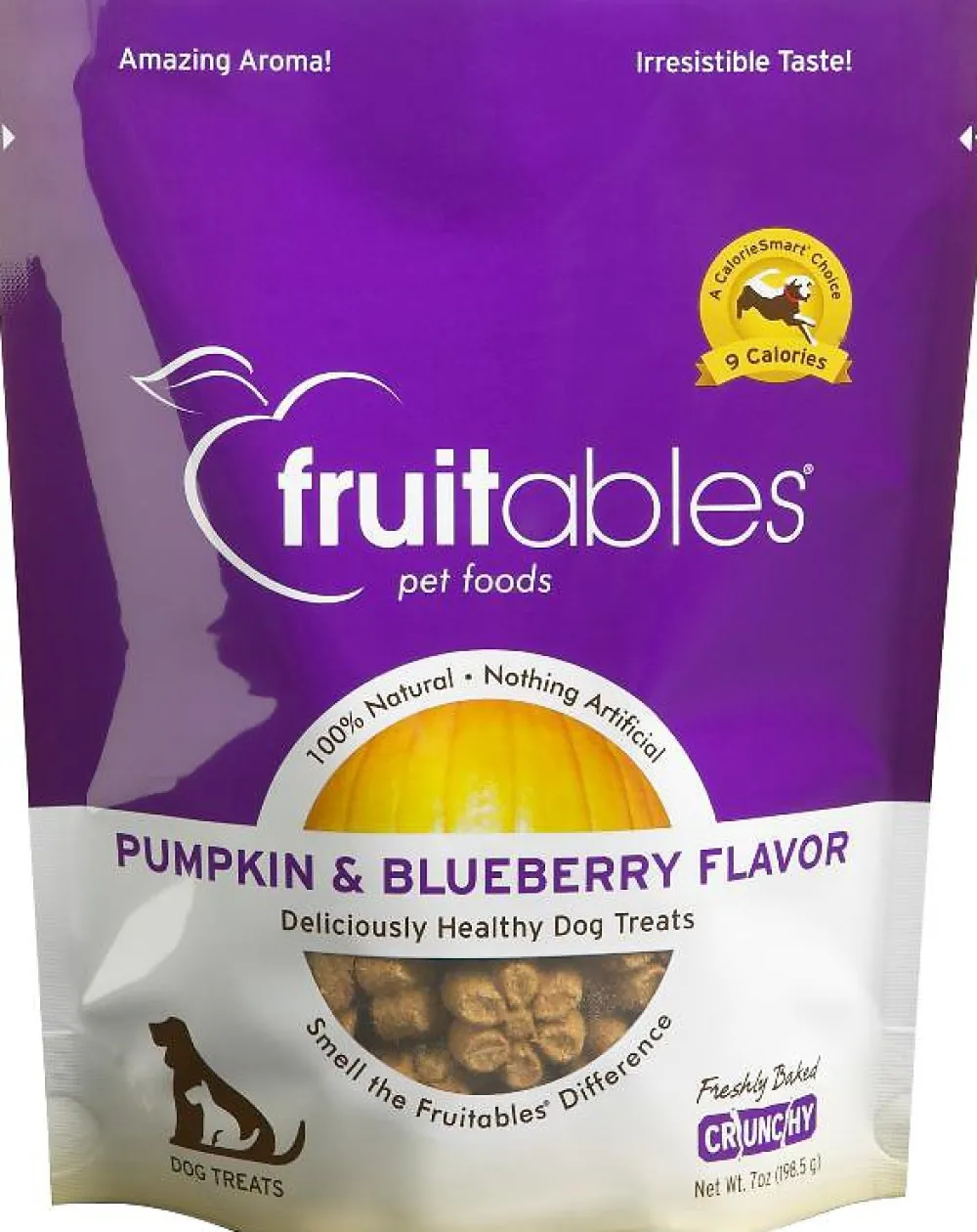 Fruitables Biscuits & Crunchy Treats^Pumpkin & Blueberry Flavor Crunchy Dog Treats, 7-oz