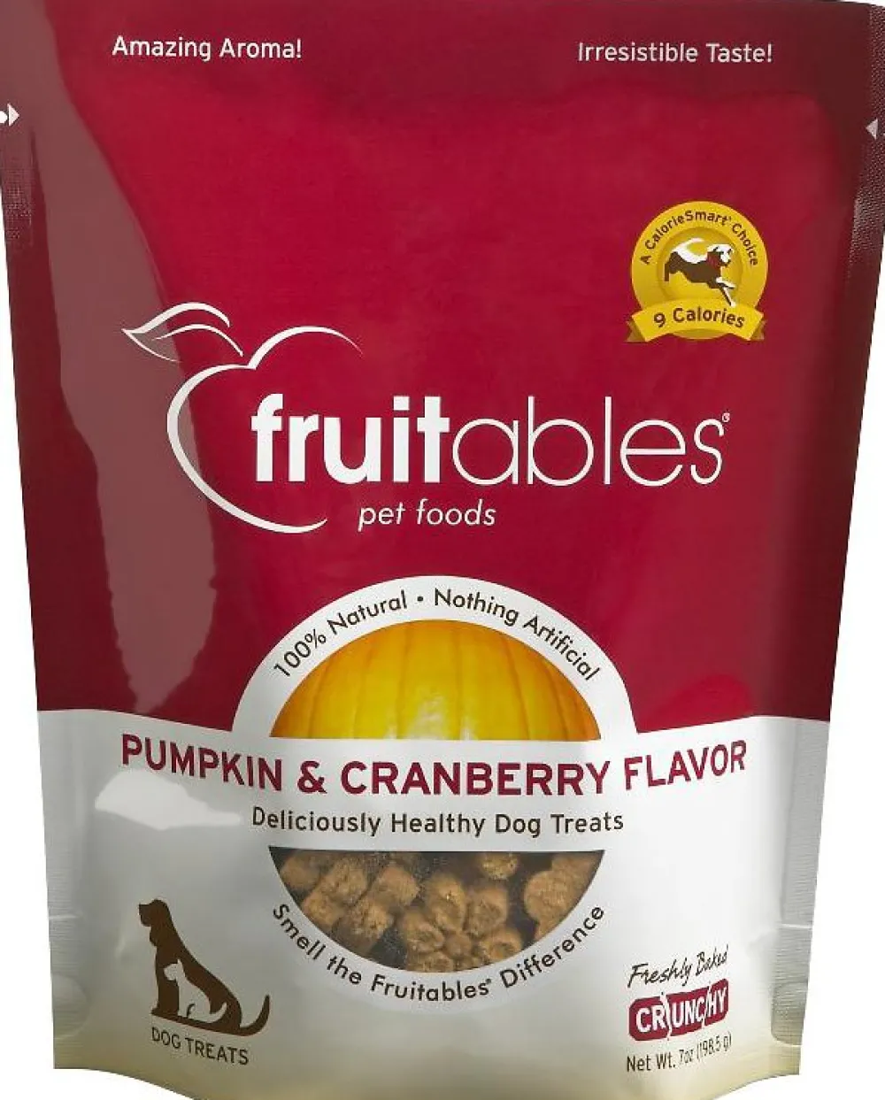 Fruitables Biscuits & Crunchy Treats^Pumpkin & Cranberry Flavor Crunchy Dog Treats, 7-oz