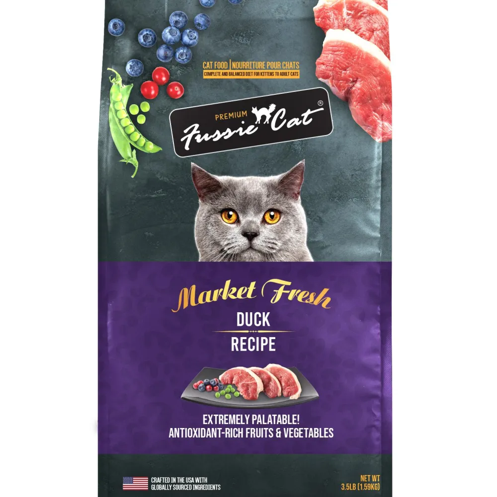 Fussie Cat Dry Food^Market Fresh Duck Recipe Dry Cat Food, 3.5-lb
