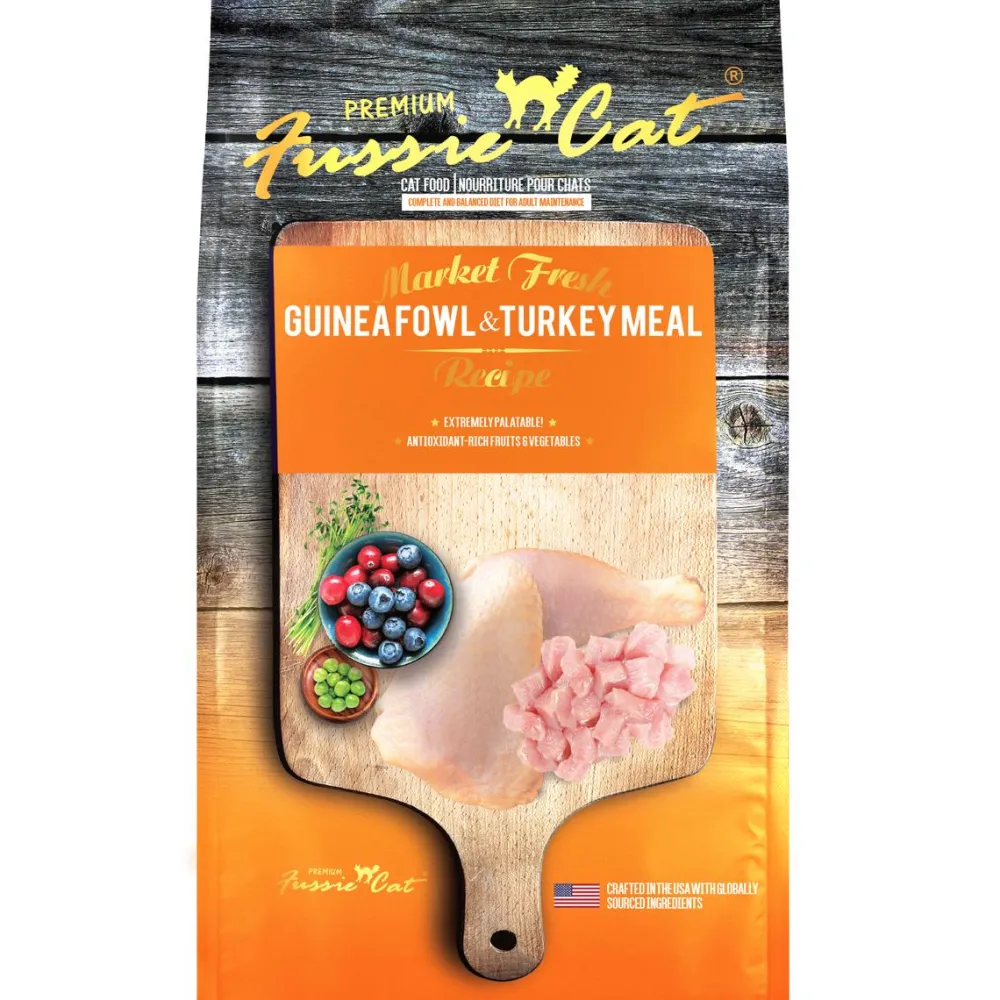 Fussie Cat Dry Food^Market Fresh Guinea Fowl & Turkey Recipe Grain-Free Dry Cat Food, 2-lb