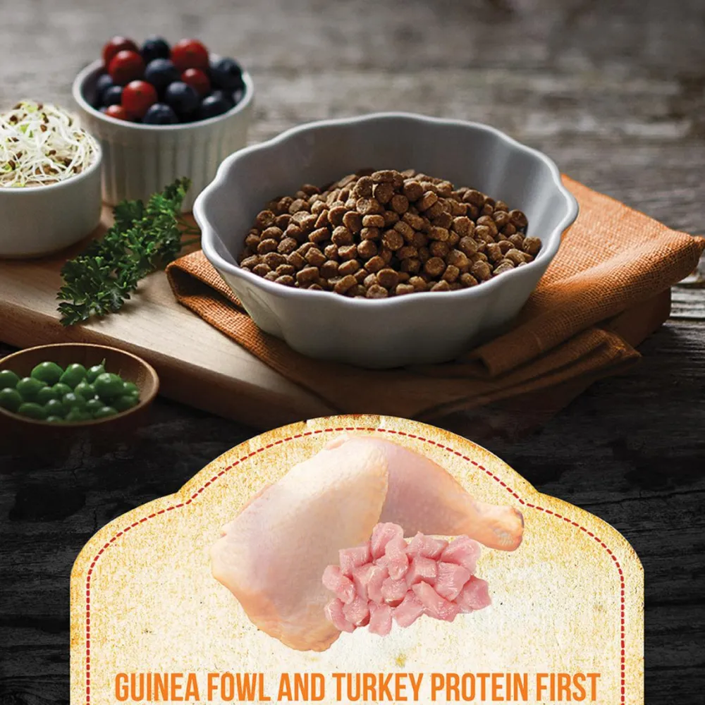 Fussie Cat Dry Food^Market Fresh Guinea Fowl & Turkey Recipe Grain-Free Dry Cat Food, 2-lb