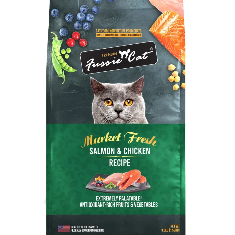 Fussie Cat Dry Food^Market Fresh Salmon & Chicken Recipe Dry Cat Food, 10-lb