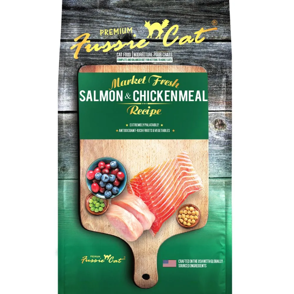 Fussie Cat Dry Food^Market Fresh Salmon & Chicken Recipe Grain-Free Dry Cat Food, 2-lb