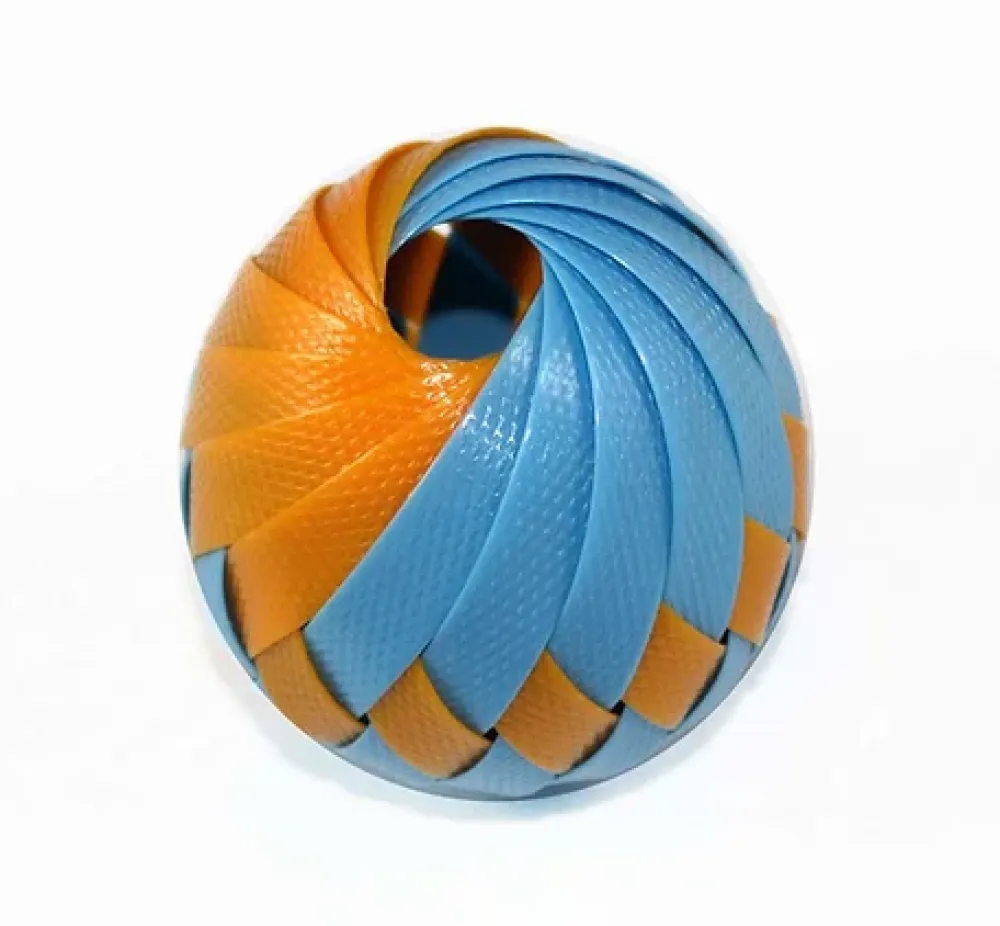 Goli Design Toys | Toys^s Roli Ball Cat Toy, Tangerine & Ice Blue
