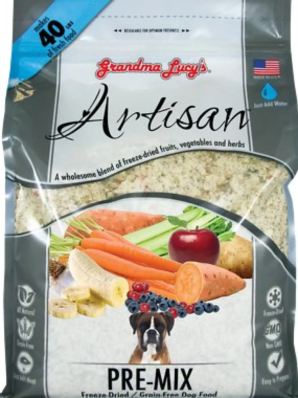 Grandma Lucy's Freeze-Dried Food^Artisan Grain-Free/Freeze-Dried Dog Food Pre-Mix, 8-lb