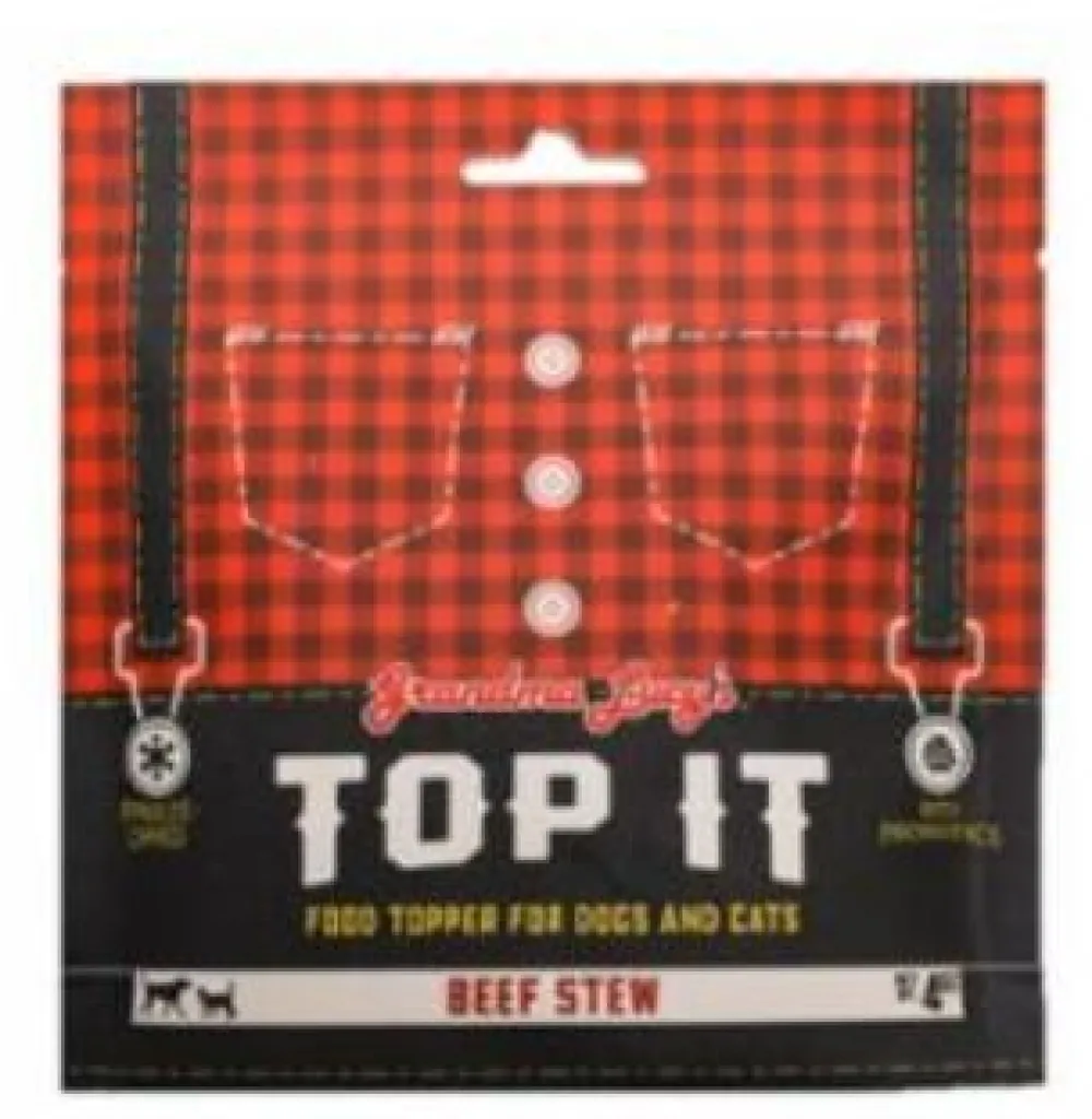 Grandma Lucy's Food Toppings | Food Toppings^Top It Beef Stew Freeze-Dried Dog & Cat Food Topper, 4-oz
