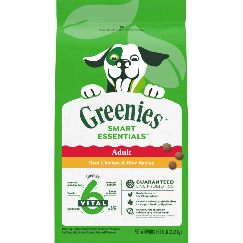 Greenies Dry Food^Smart Essentials Real Chicken & Rice Adult Dry Dog Food, 6-lb