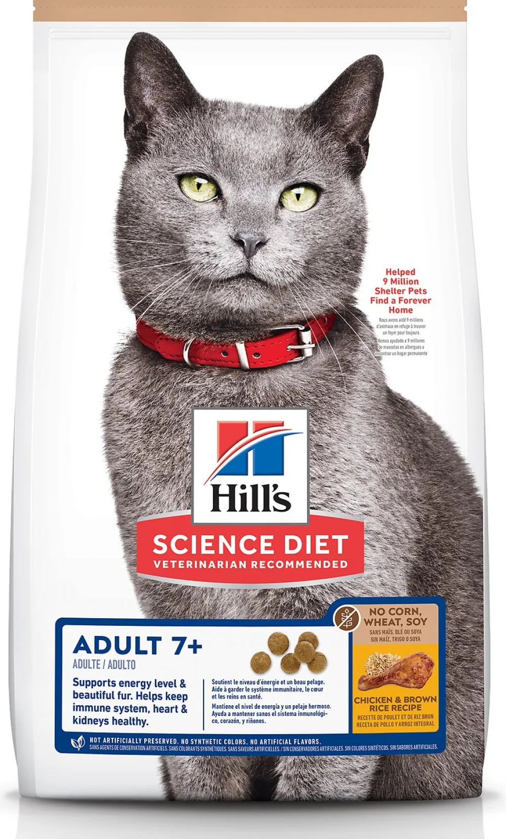 Hill's Science Diet Dry Food^7+ No Wheat Corn Soy Cat Food, Chicken, 3.5-lb