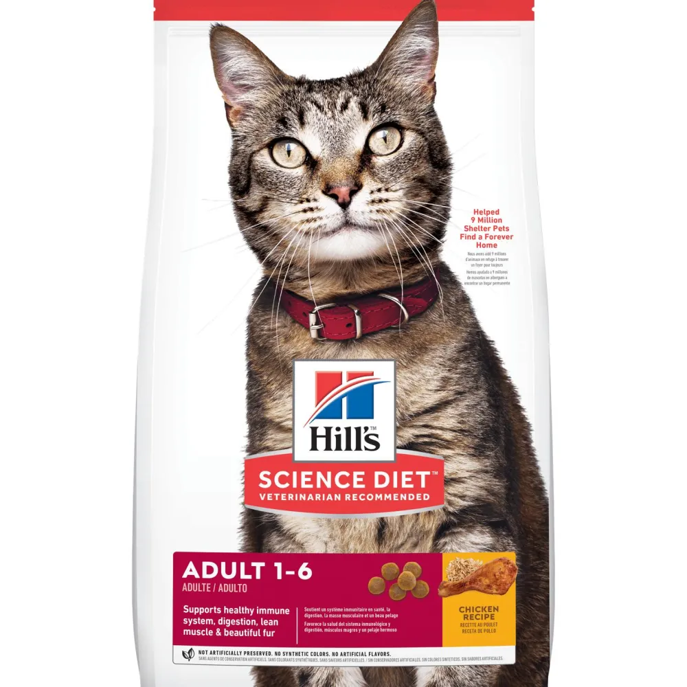 Hill's Science Diet Dry Food^Adult 1-6 Chicken Dry Cat Food, 4-lb