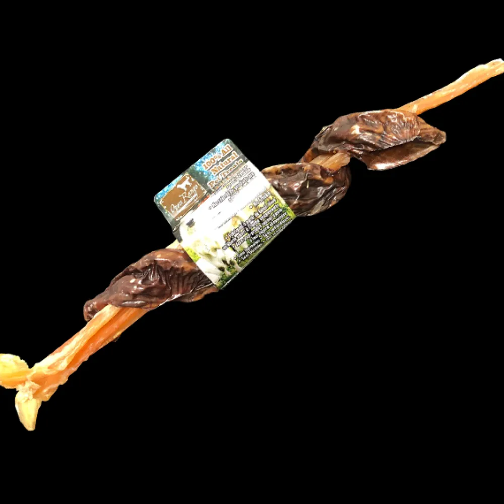 Home Range / Open Range Bully Sticks & Natural Chews^Home Range/Open Range Chomper Wrapped Backstrap Dog Treats, 8-11-in
